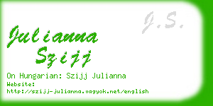 julianna szijj business card